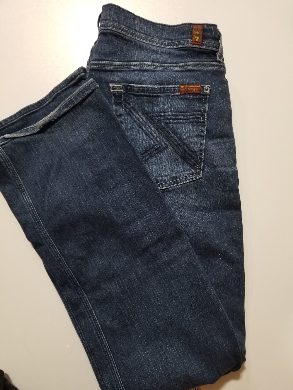 7 For All Mankind Flynt Bootcut Jeans Dark Wash 34